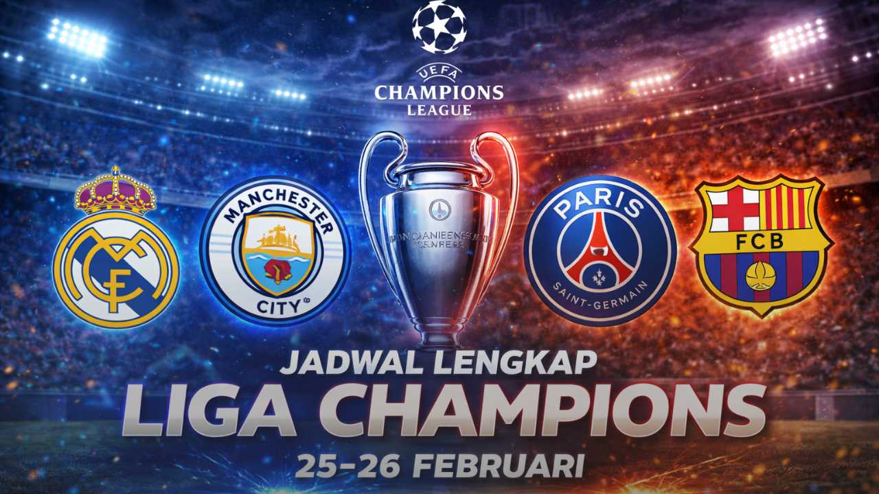 Jadwal Lengkap Liga Champions 25-26 Februari