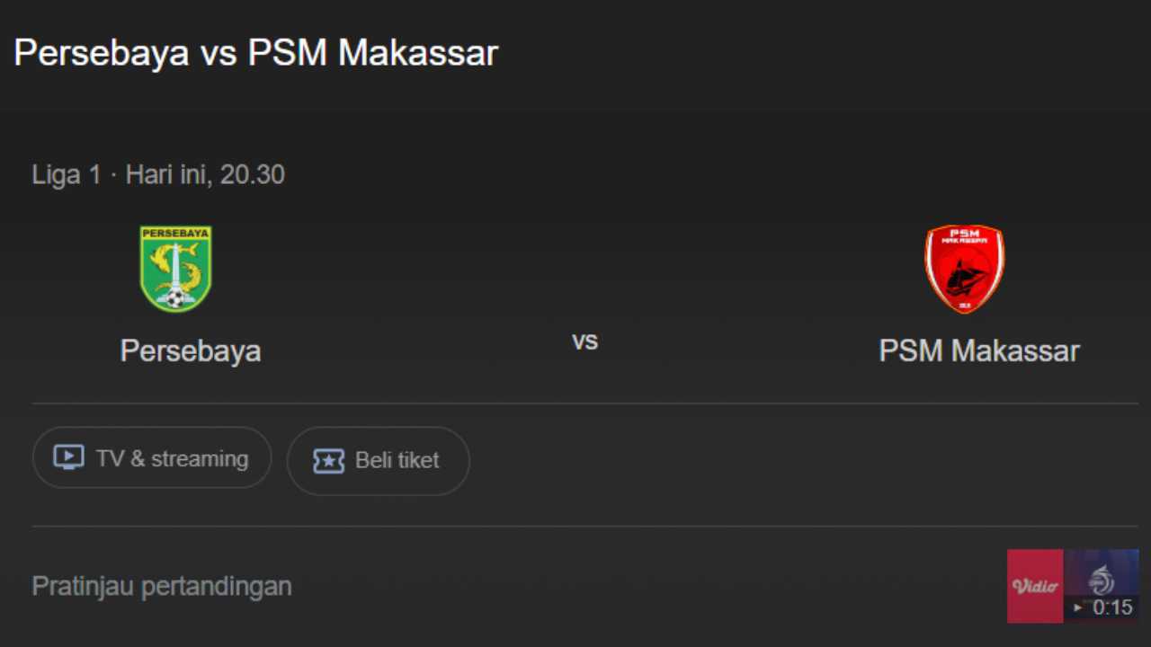 Persebaya vs PSM